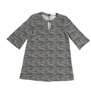 BCBGeneration Black White Dress Size XSmall XS 3/4 Sleeve V Cut Out Shift Dress